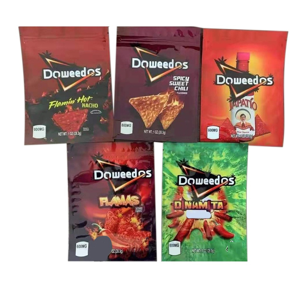 

DOWEEDOS Gummy Polyester Film Bag Edible Tropical Baerries and Zipper Odor Storage Re-sealed Packaging