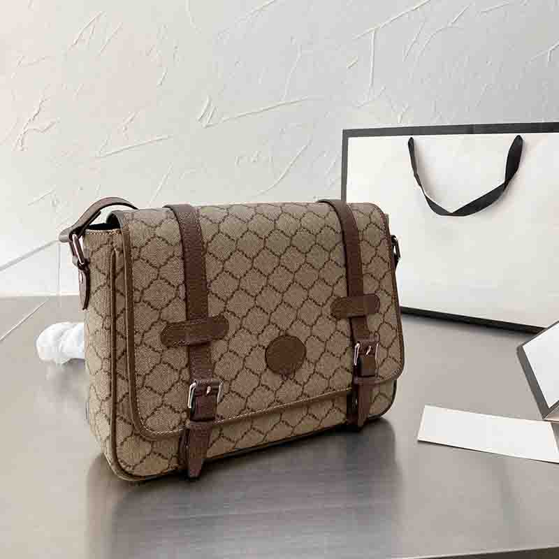 

Designers Men Messenger Bags High Quality Fashion Unisex Business Premium Briefcases Luxurys Women Crossbody Bag, Black