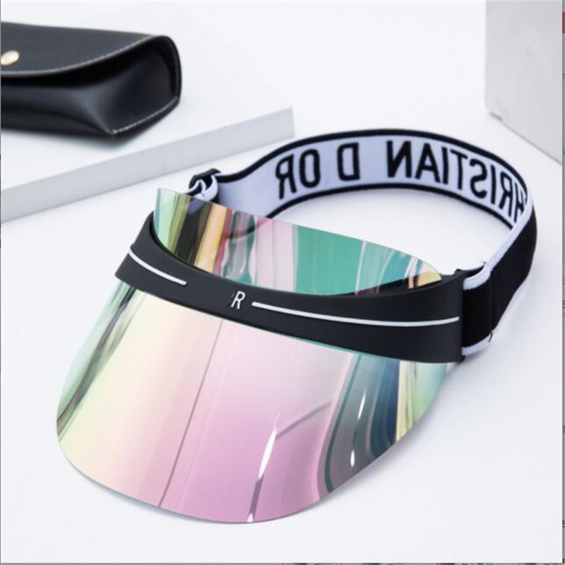 

Designer visor upgraded thickened brand sun hat summer cap casquette outdoor uv sunglasses adjustable size 56-62cm Sports Golf Tennis Beach Headband Baseball Hats, Gold