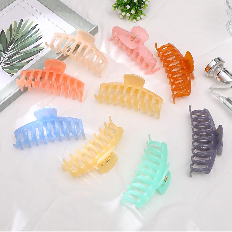 

Hair Accessories High Quality Candy Color Shower Clip Large Barrette Crab Claw Bath Ponytail For Women Girls