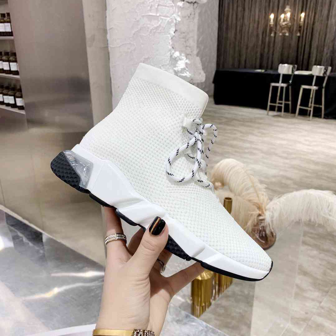 

2022 Pairs speed Women knitted socks shoes Men TUP sole casual sneakers top designer man woman runners trainers shoe Luxurys brand couples sneaker box large size 35-46, 25