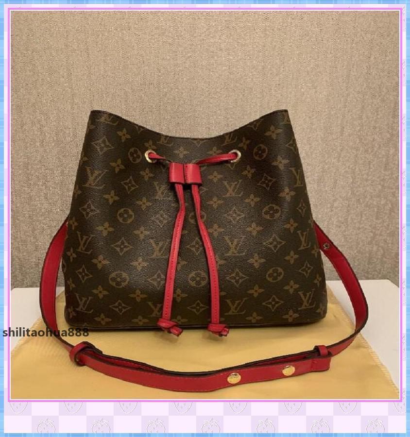 

2-1 LV LOUIS 1 VITTON Designers Shopping Bag Genuine Leather Women Handbags Shoulder Messenger Bags Crossbody Tote Clutc, Red;black
