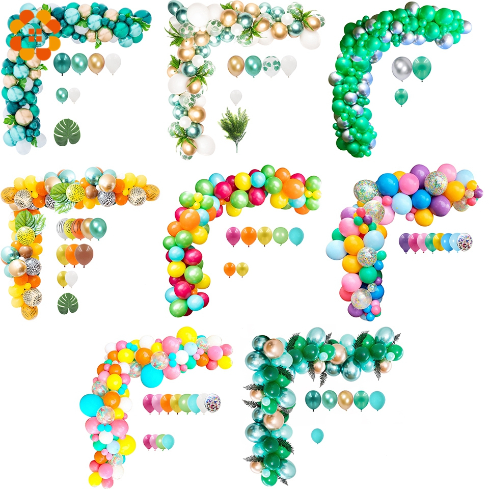 

100pcs Baoon Arch Kit Green Confetti Meta Baoon Wedding Birthday Junge Party Decor Baby Shower Hawaii Party atex Baoon