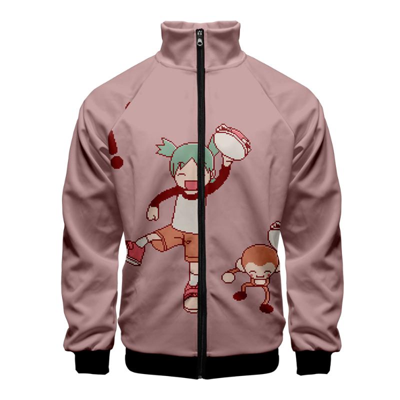 

Men's Jackets Yotsuba Koiwai Yotsubato! Anime 3D Zipper Casual 2021 Autumn And Spring Clothes Stand Collar Sweatshirt, Beige