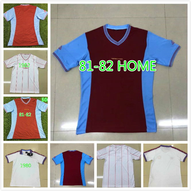 

1980 81 1982 Villa Retro soccer jerseys Classic Vintage 2021 2122 Grealish Aston football jersey Wesley McGinn Barkley Watkins Men+Kids Kits, Black;yellow