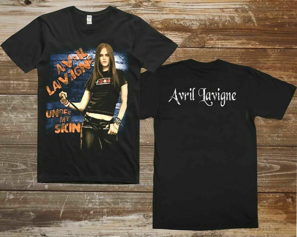 

Men' T-Shirts Avril Lavigne Under My Skin Grunge Rock Tour 2004 TShirt Cotton T-Shirt Short Sleeve O-Neck T Shirt Top Tee(1, Men-darkpurple