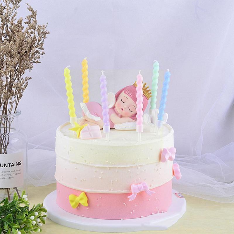 

Other Festive & Party Supplies 6 Candles Decorative Birthday Stand Cake Candle Children Wedding Decoration Baby Atmosphere H2t3