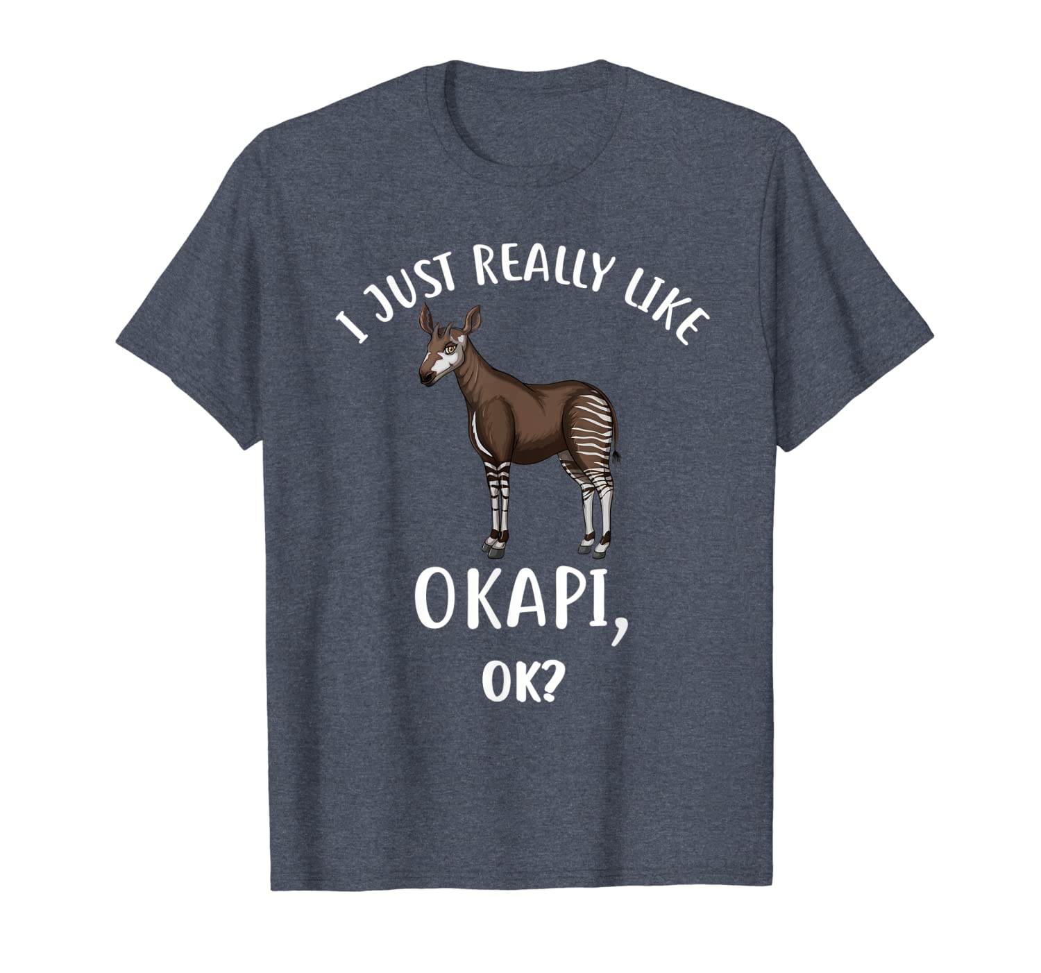 

i just really like okapi ok t-shirt, White;black