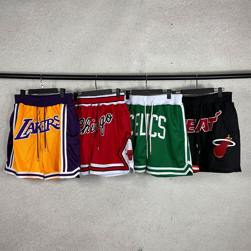 

All Sports Teams Basketball Short Hip Pop Breathable DON Walking Running Pants Mens JUst Sweatpants Stitched With Pocket Zipper Big size, As
