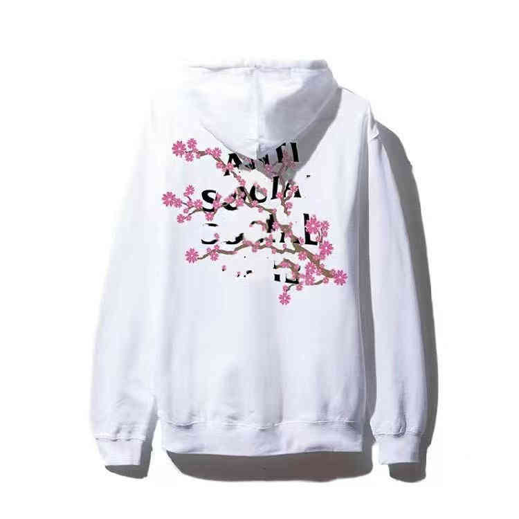 

Men's Hoodies & Sweatshirts American Mens high end street fashion Cherry Blossom branch printing couple stylist men women kkoch Pullover I2WM, 1# shoe box