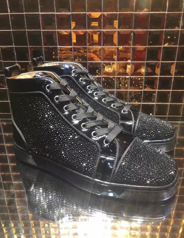 

Red Bottoms Sneakers Shoes for Men Casual Women luxury mens Blue Crystal Outdoors designer chaussures zapatillas Size 35-47