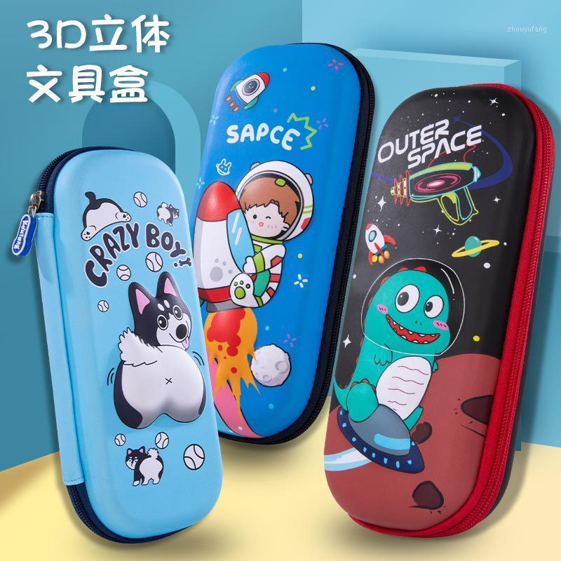 

Pencil Cases 3D Case Holder-Hard Shell Smooth Zipper Three-layer Storage Container Large Capacity Bags Marker Pen Holder Box