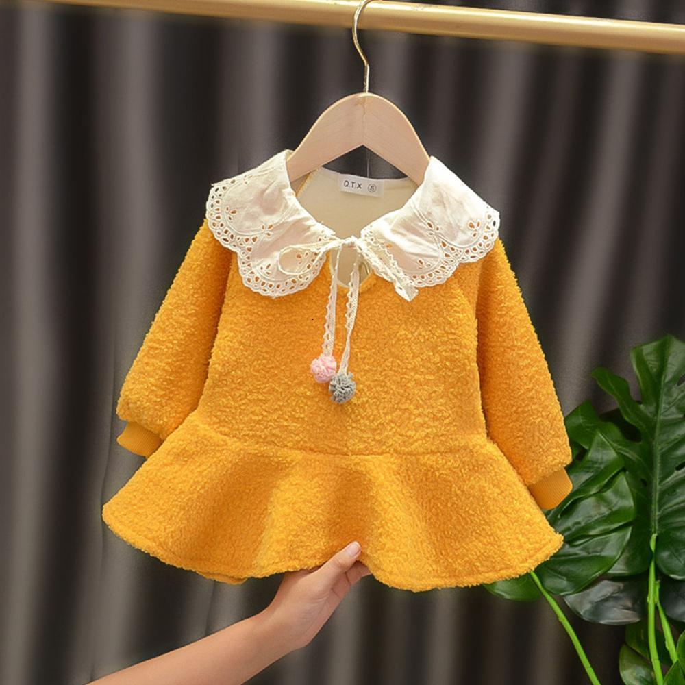 

Girl's Dresses Halilo 1st Birthday Dress For Baby Girl Long Sleeve Plus Velvet Winter Infant Clothing Christmas Princess Costume 1023, Pink