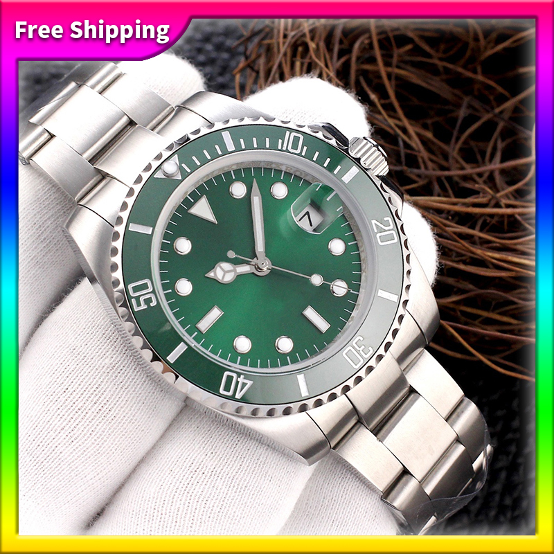 

mens automatic mechanical ceramics watches 42mm full stainless steel Gliding clasp Swimming wristwatches sapphire luminous watch factory montre de luxe, Freight difference