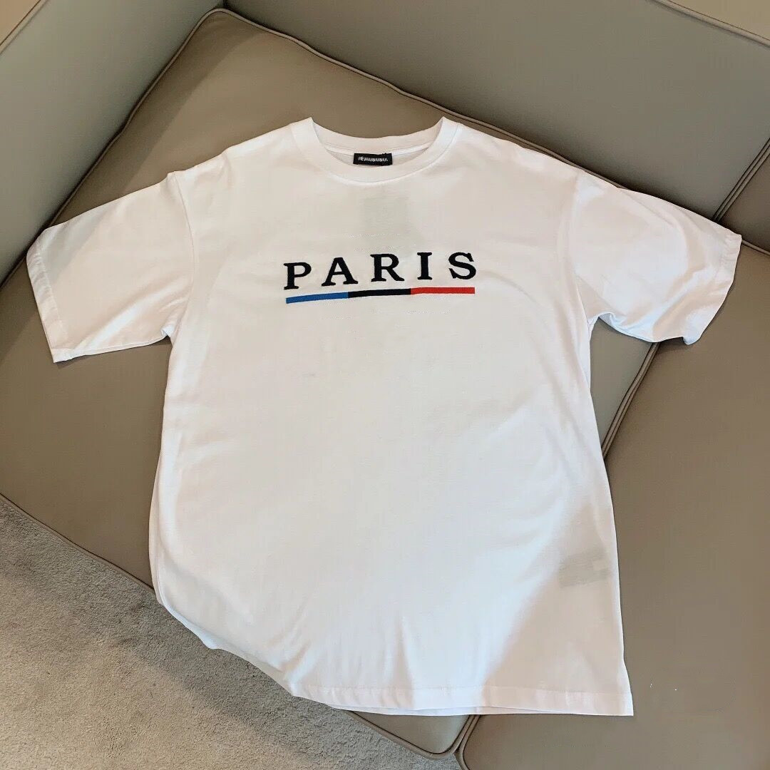 

CPtopstoney 2021 Summer high quality cotton men's T-shirt Printed letter correction crew neck short sleeve for lovers Casual fashion bo, White;black