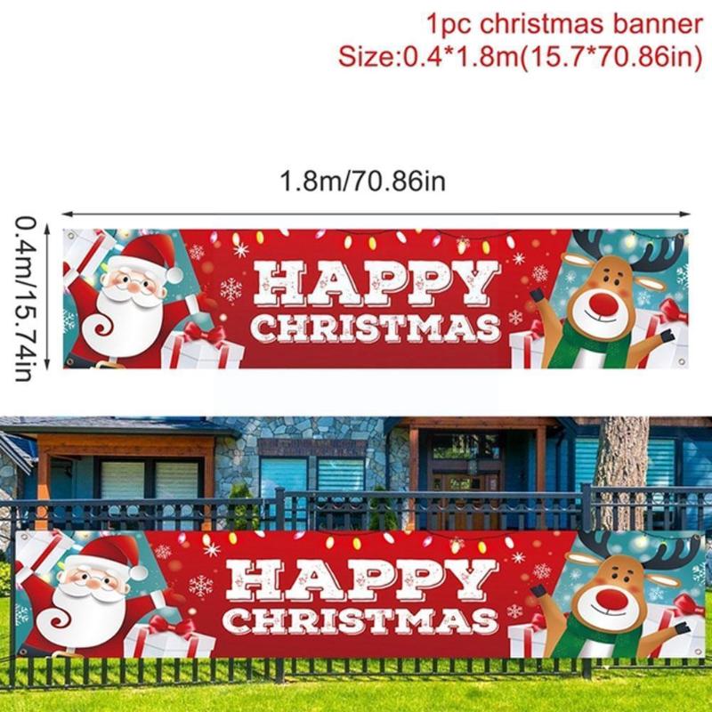 

Christmas Decorations Merry Banner Garden Ornaments Tree Decor For Home 2022 Happy Year Gift Xmas I6A5