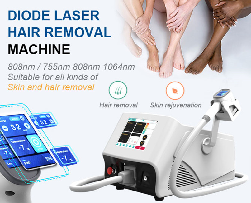 upgrade android system 3 wavelength 808nm diode laser hair remover painless effetctive hair removal machine with 755nm 808nm 1064nm for all skin-image-721381608