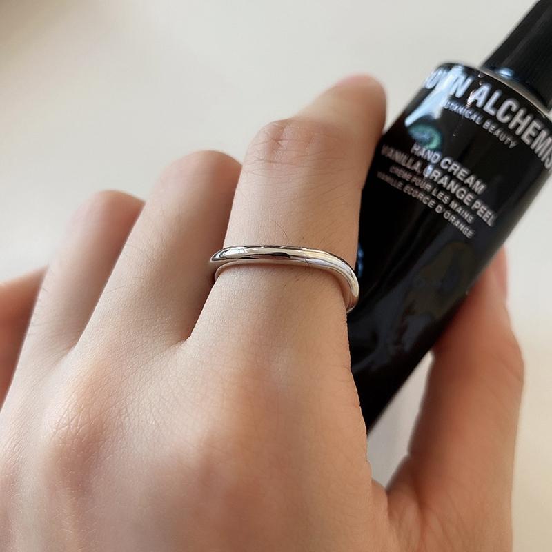 

Cluster Rings Silvology Sterling 925 Silver Glossy Solid Curved Line Elegant Minimalist Japan Korea For Women Office Jewelry, Golden;silver