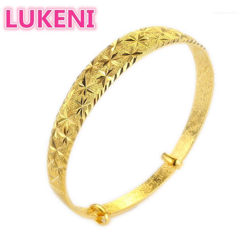 

Bangle Wholesale Gold Color Vietnam Shakin Women's Starry Bracelet Push Pull Buckle Adjustable 1