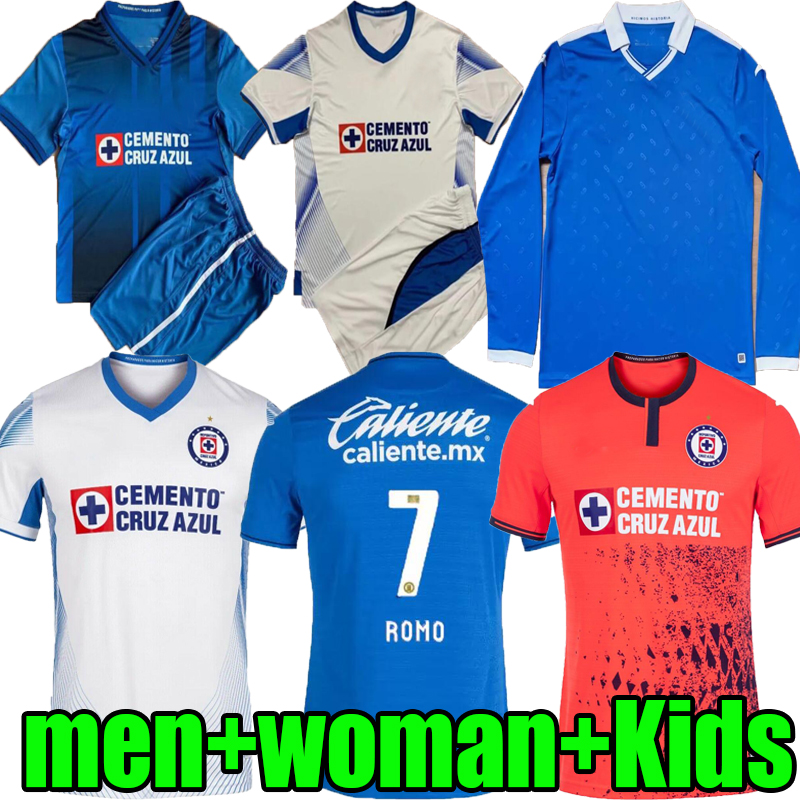 

21 22 CD Cruz Azul woman Soccer Jersey ROMO ALVARADO GIMENEZ Liga MX Camisetas 2021 2022 Football Shirt Home Away Third White Orange  Kit RODRIGUEZ ANGULO