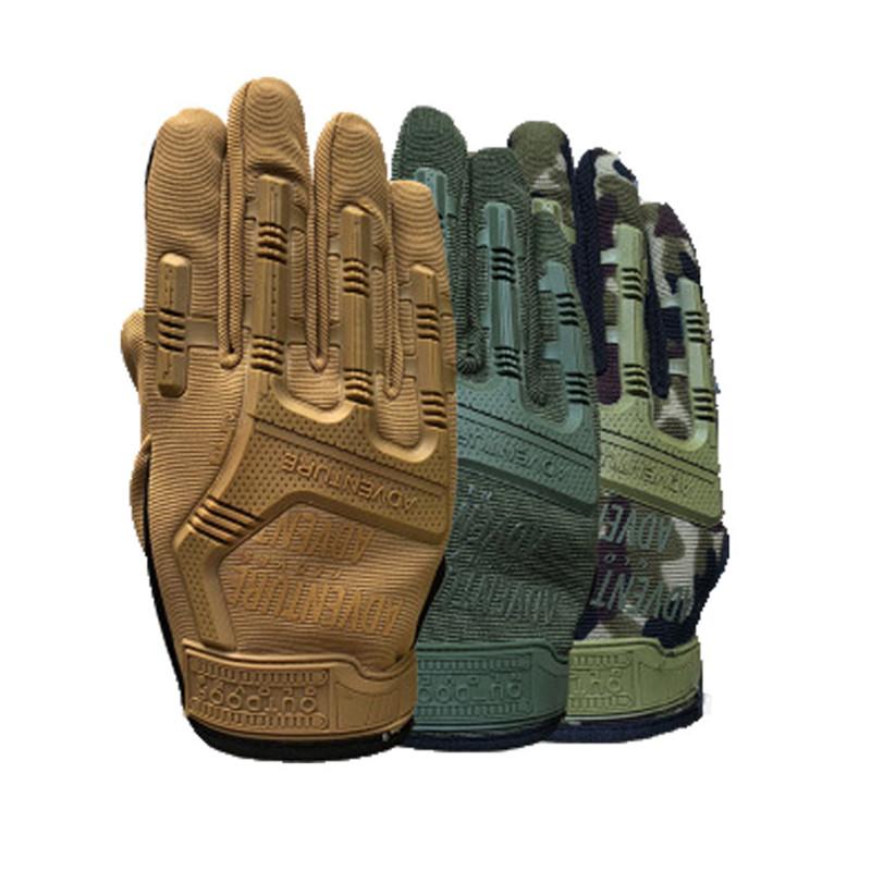 

Sports Gloves 2021 Army Combat Tactical Men Fans Training Climbing Wearproof Outdoor Shooting Cycling Antiskid Full Finger Mittens, Black