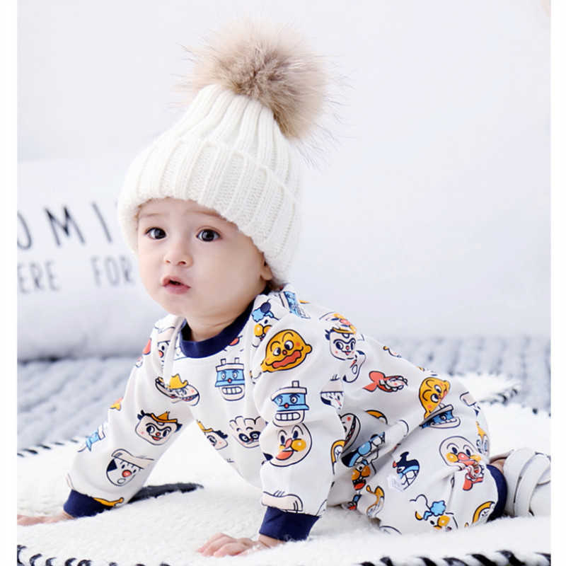 

Baby Boy Romper born Cartoon Jumpsuit Long Sleeves Infant Boutique Clothes Toddler Soft Cotton Pajamasajamas 210615, White