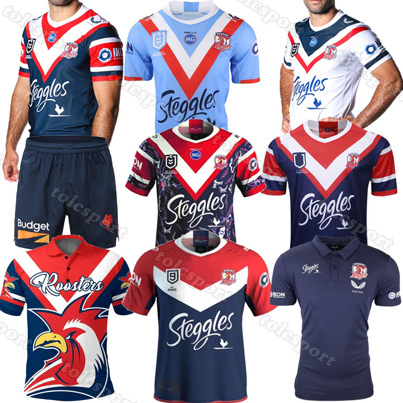

Thailand 2019 2020 2021 Australia Sydney Rooster Rugby Jersey 19 20 21 Mens Top Quality Indigenous nrl rugby league training jerseys vest pants shorts, 2021 away