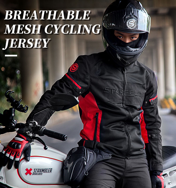 

2021 NEW motorcycle riding jacket mesh breathable protective clothing summer fashion color matching Knight jacket