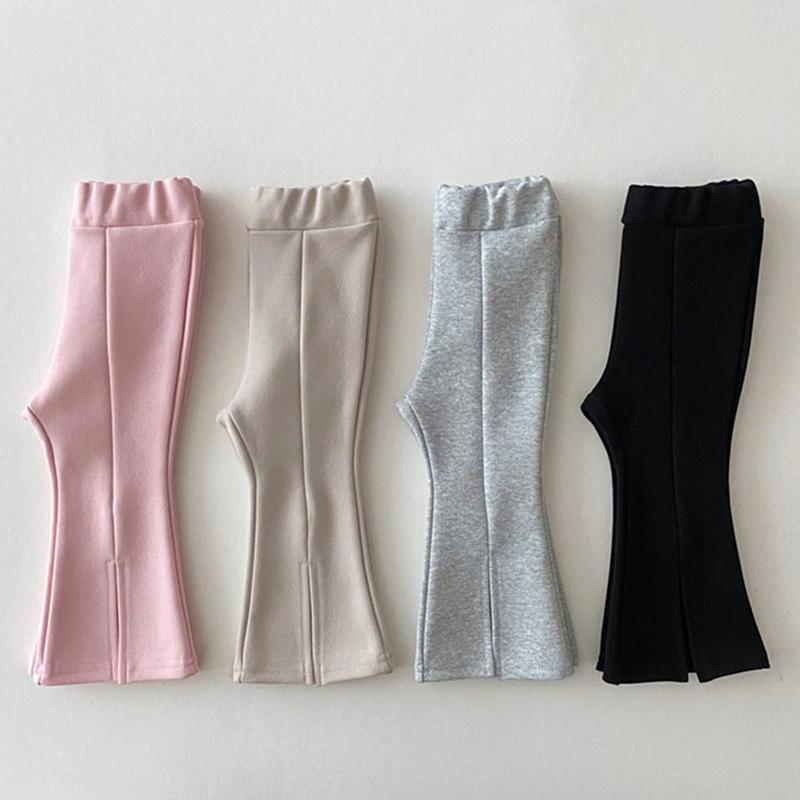 

Trousers Kids Baby Girls Pants Casual Children Plaid Leopard Fashion Clothing Elasticity Flare, Blue