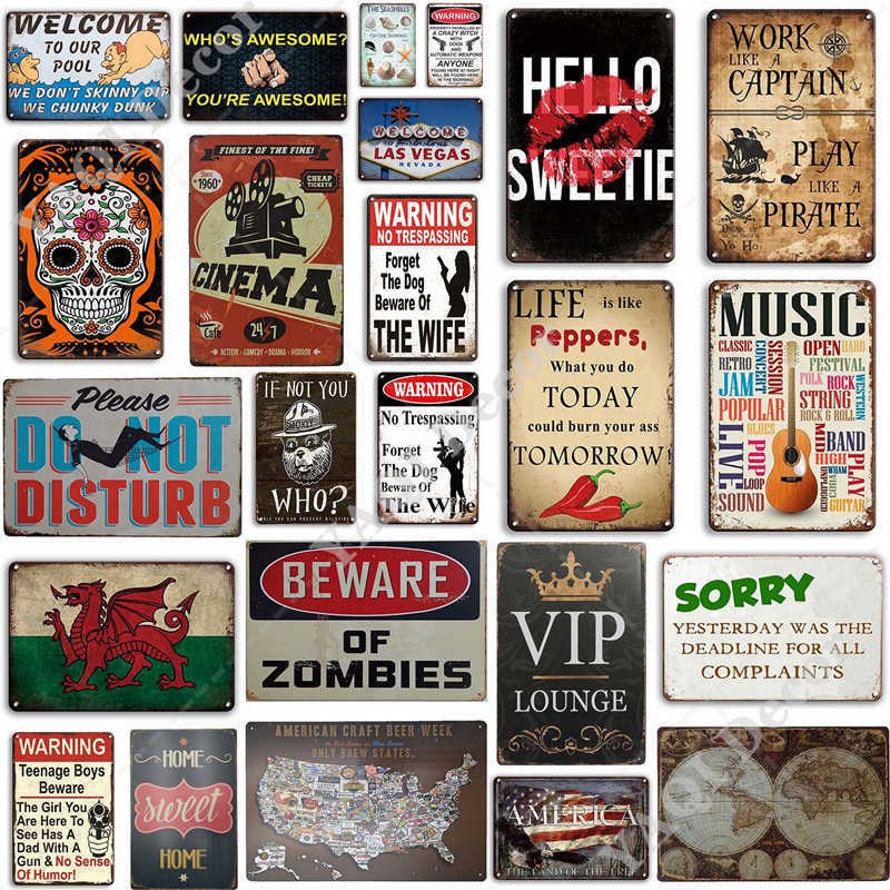 

Man Cave Rules Caution Metal Plaque Tin Sign Vintage Poison Poster Signs Farmhouse Home Room Decoration Wall Decora