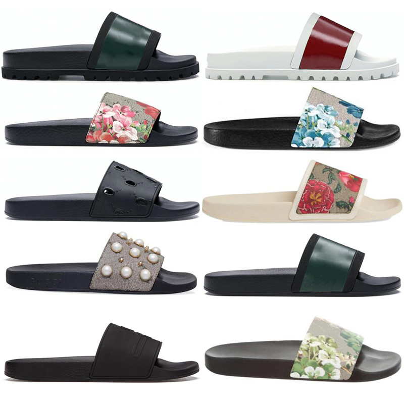 

2022 Summer Slippers For Women Mens Designers Slides Floral Brocade Flats Gear Bottom Flop Flip Scuffs Casual Fashion Beach Shoes Sandals Loafers, Shoesbox