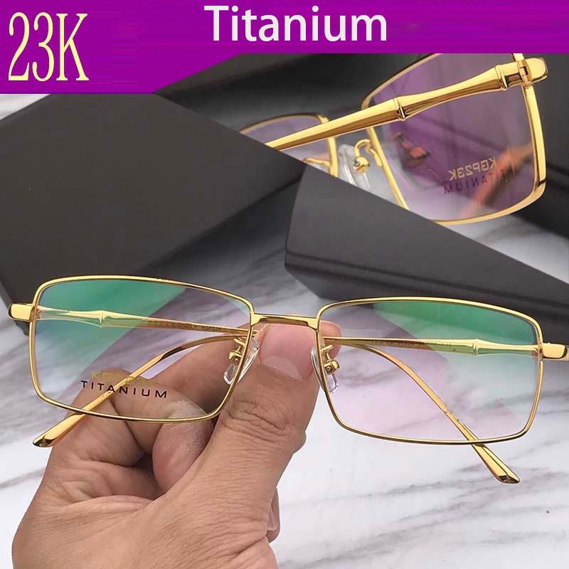 

Fashion Sunglasses Frames Evove 24k Gold Titanium Eyeglasses Frame Men Brand Glasses Male Full Rim Spectacles Ultra Light For Reading Optica