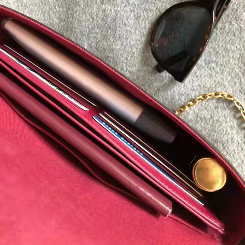 

Pochette Felicie WOMEN luxurys designers bags leather 3 Piece set WOMAN purse key card Wallet Handbag messenger crossbody shoulder bag Totes BACKPACK bags M61276, Red