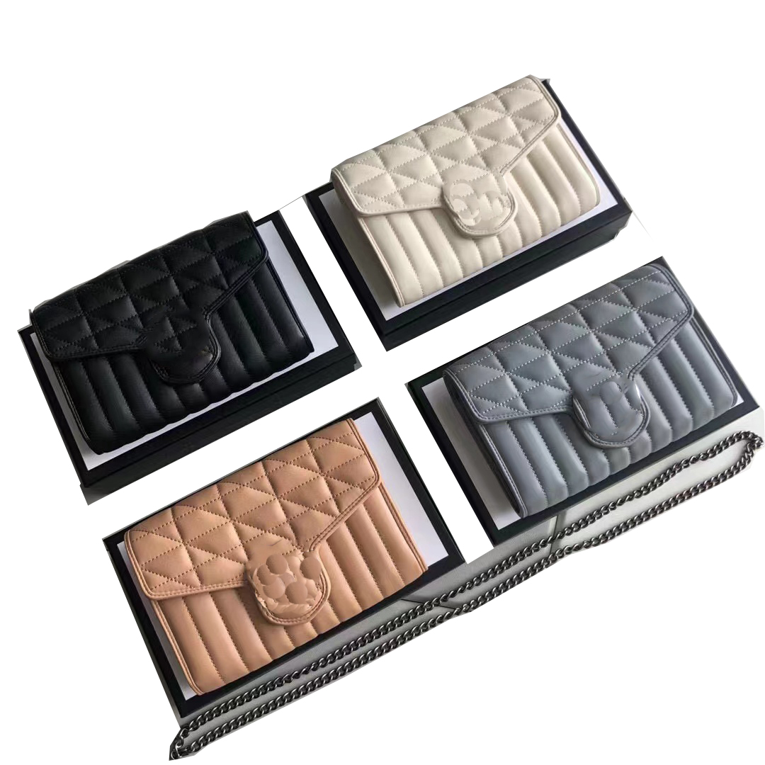 

High Quality With box Luxurys Designers Bags Genuine Leather Chains Handbag Purses Woman Fashion Clutch Purse Chain Shoulder Bag #G474575, G4