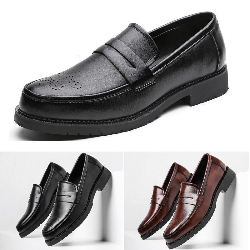 

dress shoes men brogue style paty leather wedding oxfords formal jcs3, Black