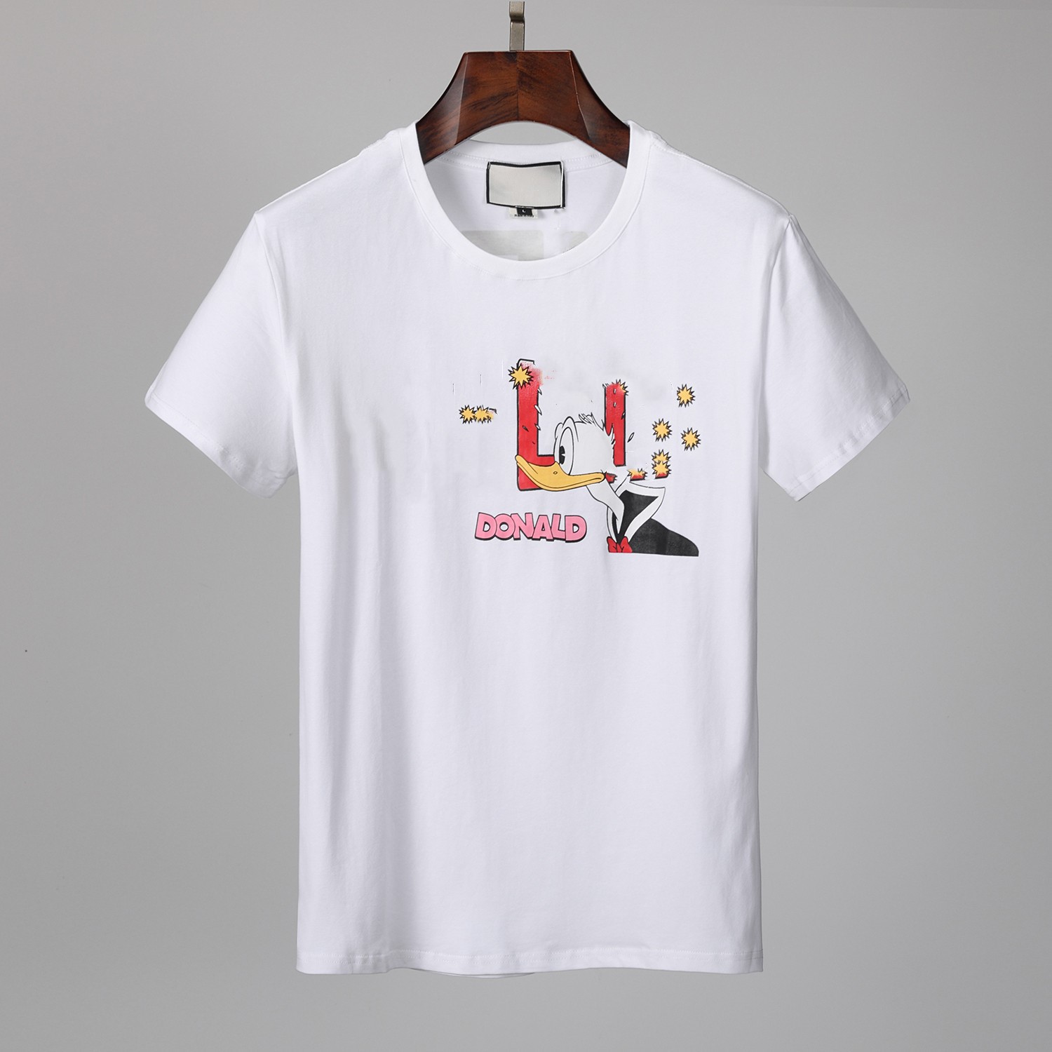

Mens Womens Luxurys Designers t shirt 2021 Casual Tshirts Knitting Men S Clothing Double G pattern interlocking Printed Tees Tops with Brand, White;black