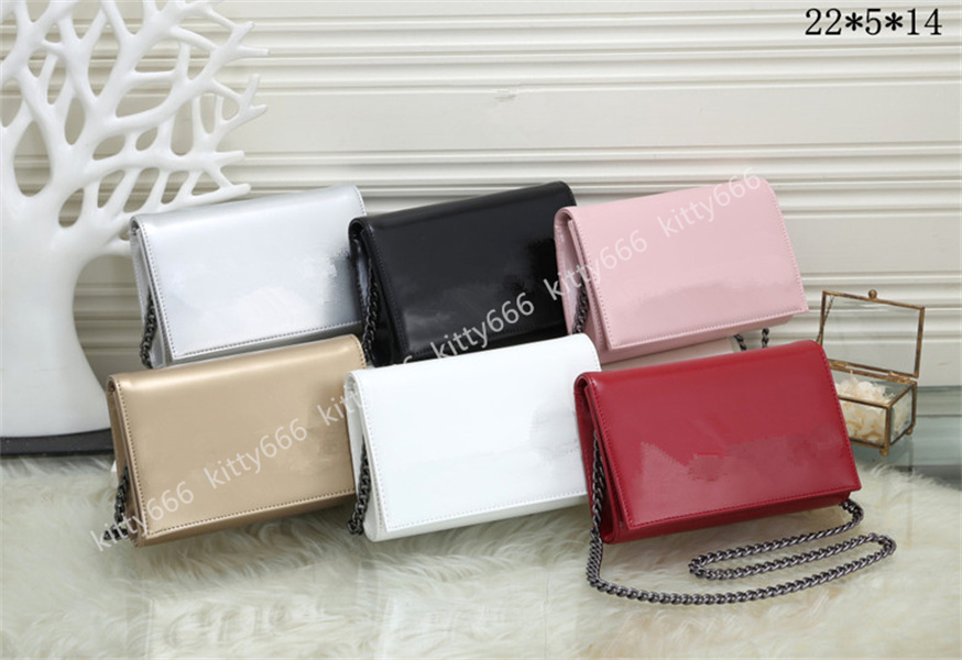 

Crossbody handbag bags Fashion women's bag single shoulder messenger chain Flap bag cover type, Red