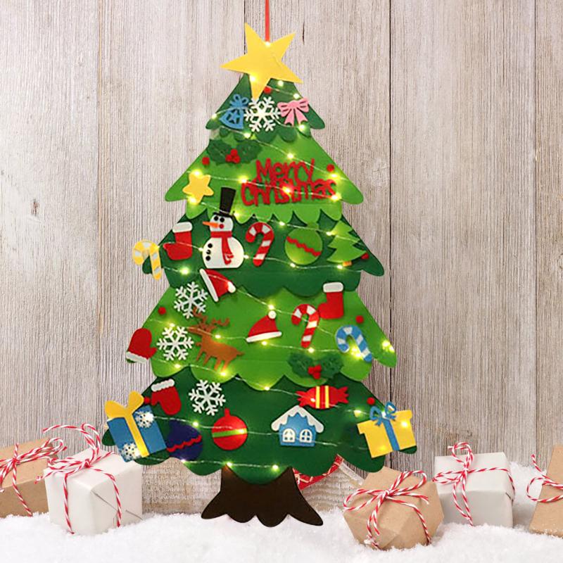 

Christmas Decorations DIY Felt Tree 3D Light-emitting Trees Large Gifts Non-woven Light Decoration Navidad