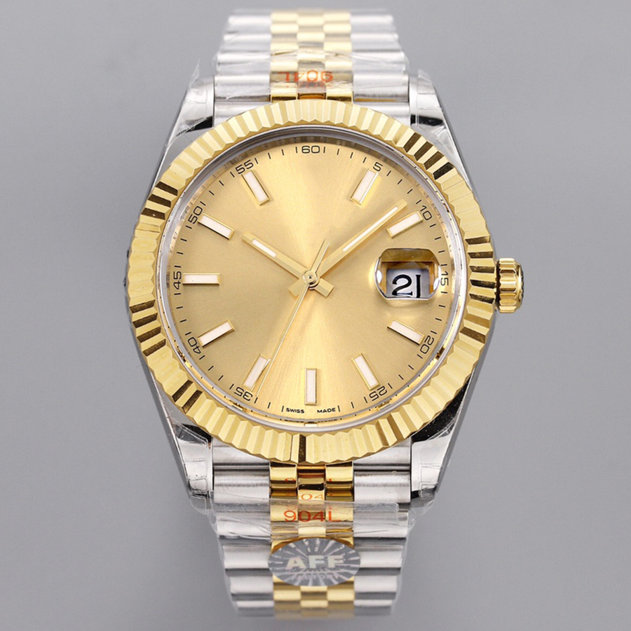 

luxury mens watch mechanical date 2021 fashion classic 40mm Between gold Stainless steel strap Sapphire mirror high waterproof, Slivery;brown