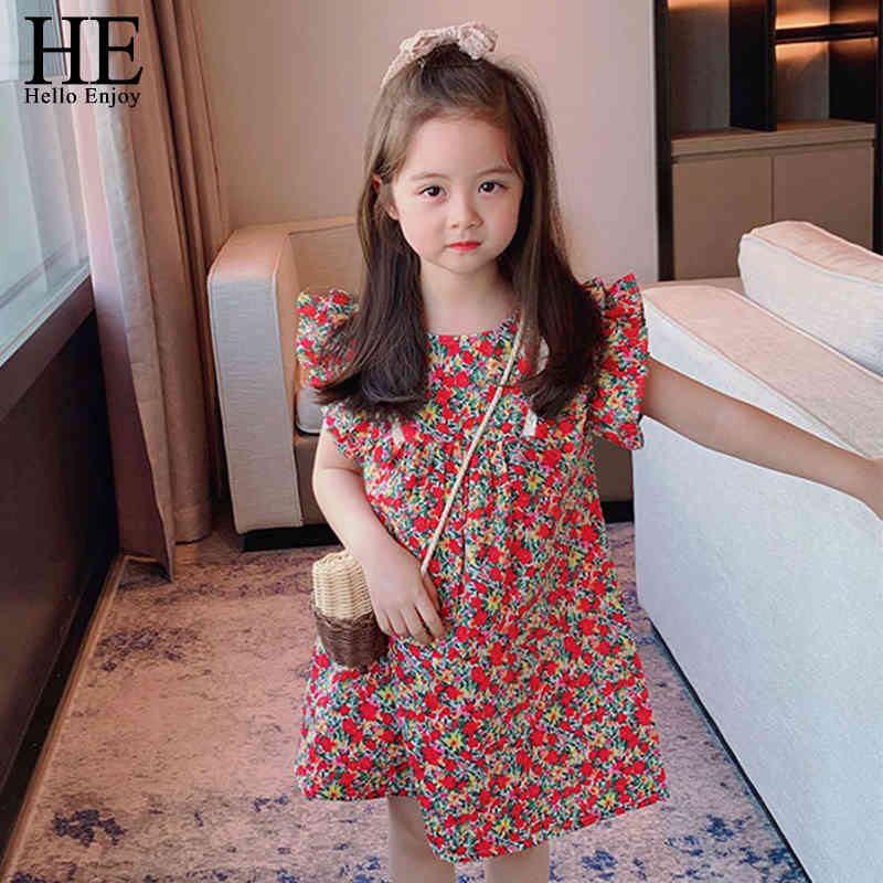 

Girl's Dresses Baby Girls Floral New Fashion Sweet Kids Flowers Costumes Children Sleeveless Toddler Clothing GELK, T3035h