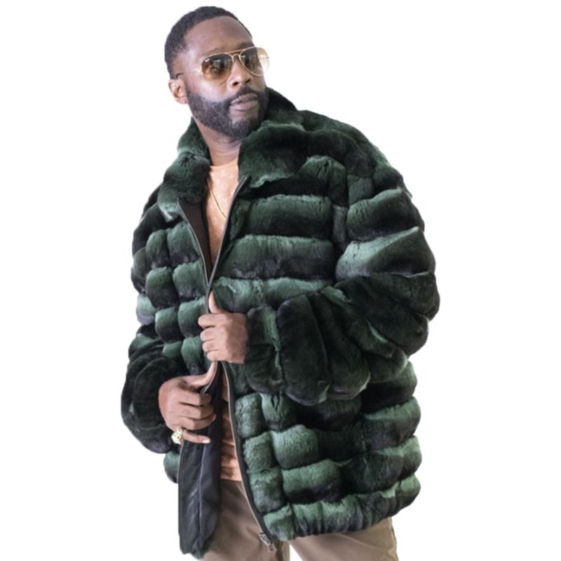

Men's Jackets Fur Jacket Natural Coat Men Real Rex Coats Plus Size Winter Warm Fashion Overcoat, Black;brown