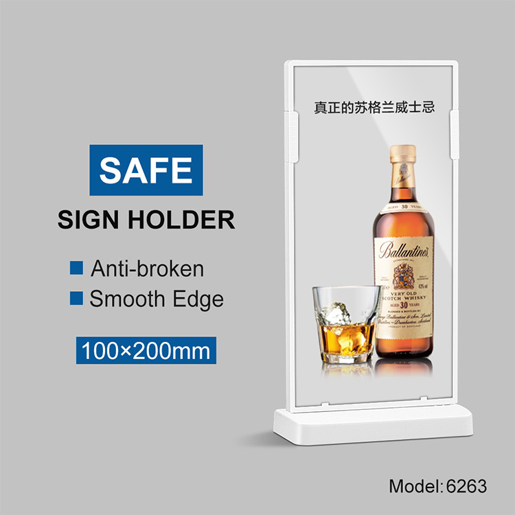 100*200MM Clear Waterproof Acrylic Plastic Catering Display Stands Menu Board Stand Supplier for Restaurant Table-image-507895975