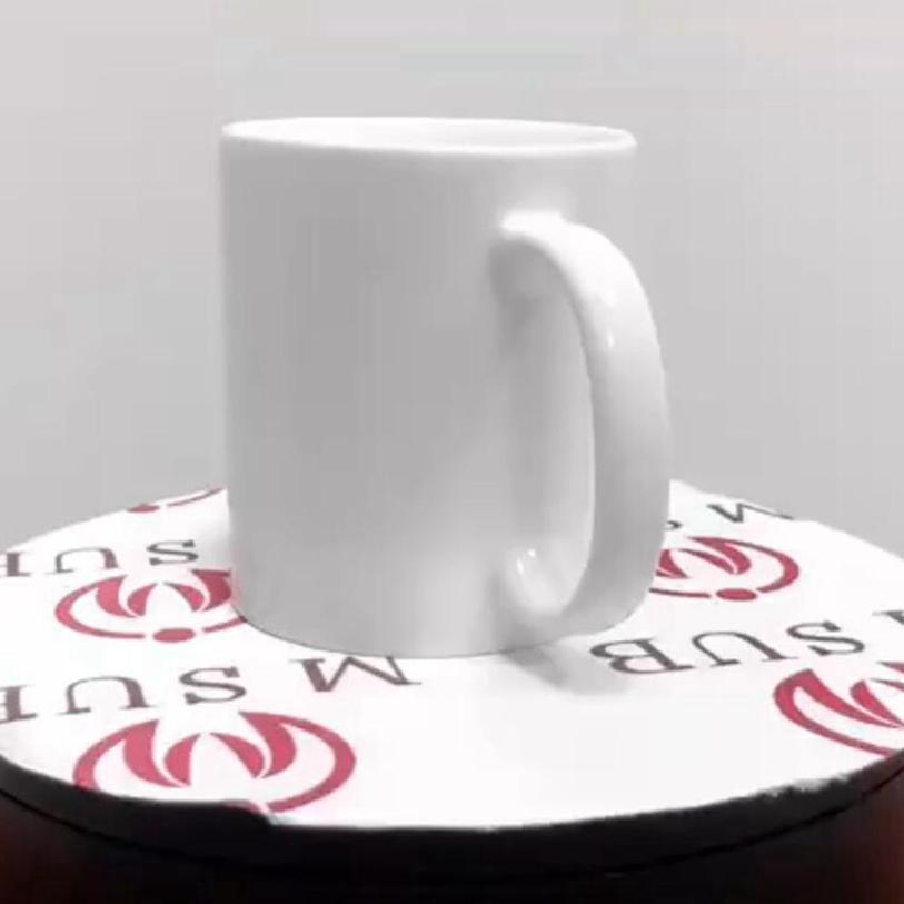 

Instock Sublimation Blanks Mug 2021 DIY Personality Thermal Transfer Ceramic Mug 11oz White Water Cup Party Gifts Drinkware 50%off