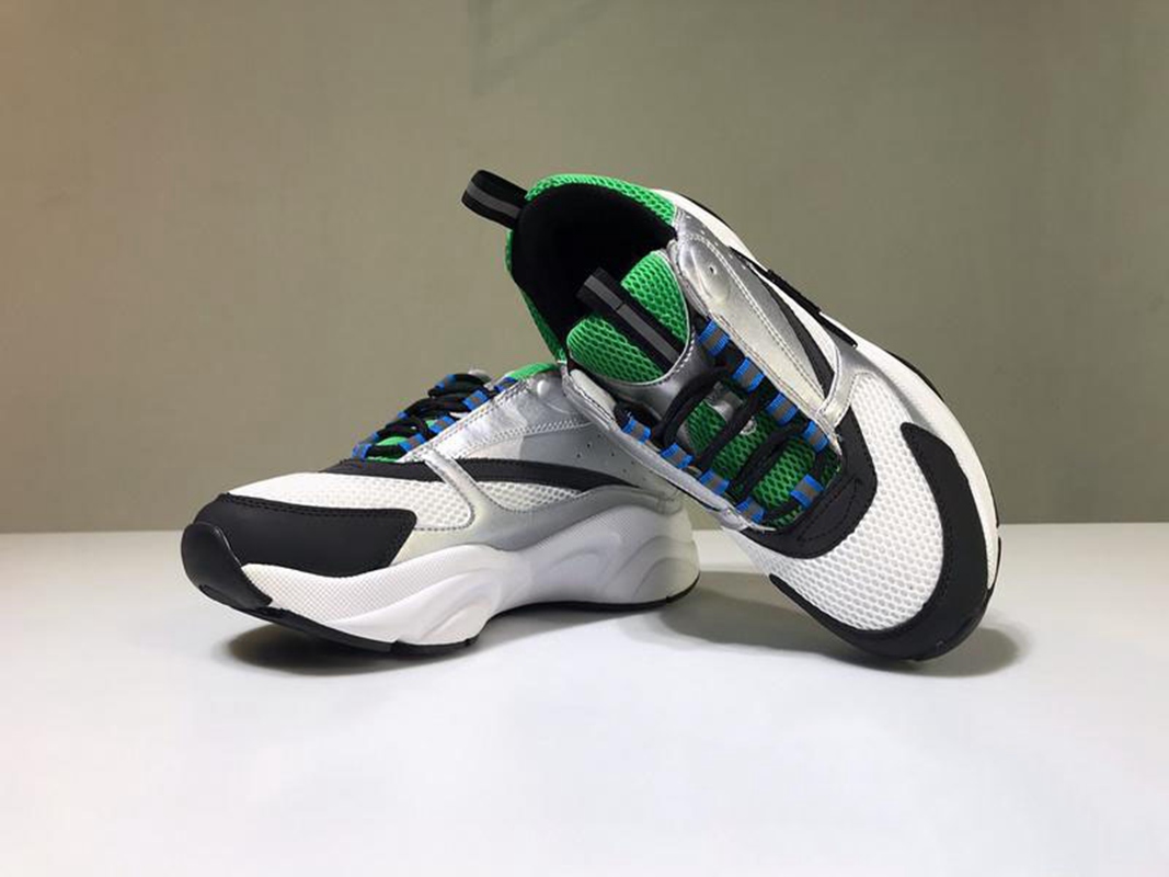 

2021 luxury design B22 sneakers white leather calfskin men's and women's platform casual shoes blue gray designer running