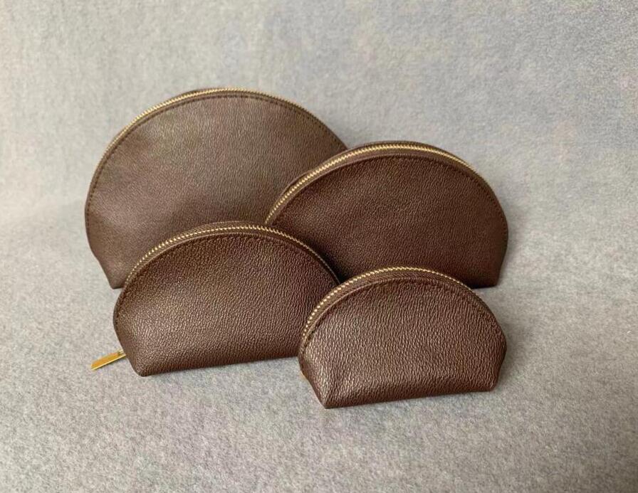 

fashion Women cosmetic bags organizer famous makeup bag travel pouch make up handbag ladies cluch purses organizador toiletry 4pcs set M78456, Brown plaid