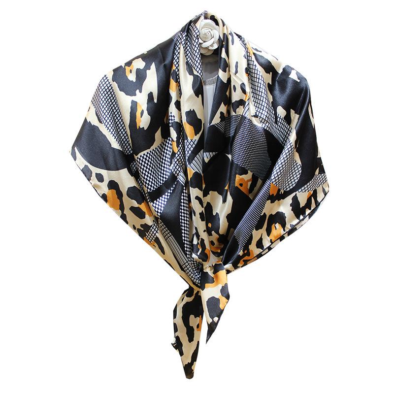 

Scarves Leopard Pattern Plain Pure Silk Square Scarf Design Large Towel Shawls Wrap Pashmina KFJ175