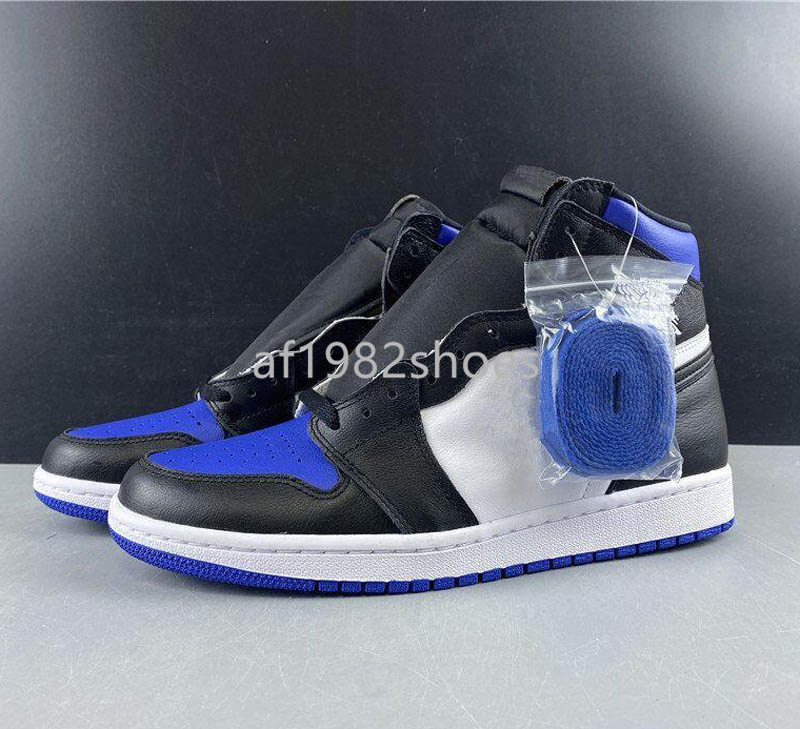 

2021 Mens Womens jumpman Basketball Shoes 1s Game Royal Summit White Black 1 High OG Trainers Sport Outdoor Leather Sneakers, Blue