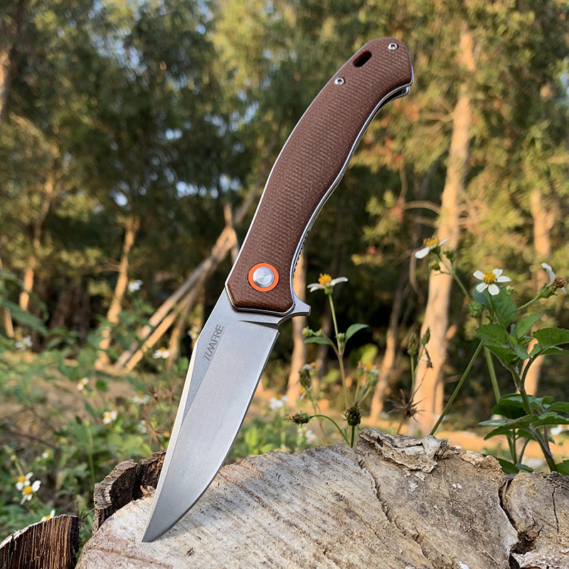 

TUNAFIRE ball bearing Pocket Folding EDC knife D2 blade Hunting Tactical knife multifunctional Outdoor Camping tools