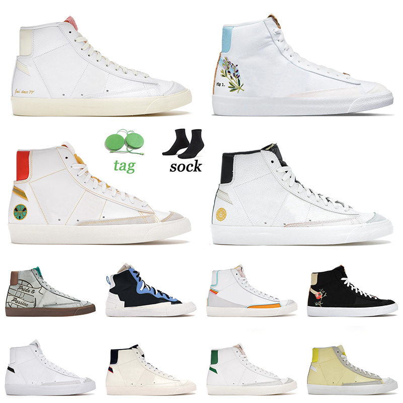 

2021 Top Quality Blazer Mid 77 Mens Womens Running Shoes Raygun Popcorn Indigo Vintage Bicycle Yellow Pine Green Trainers Sneakers 36-45, C22 40-45 77 vintage sail platinum tint