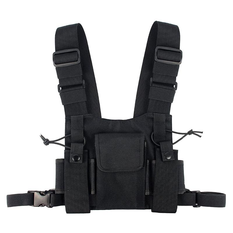 

Backpack Outdoor Multi-functions Chest Bag Portable Waterproof Wearproof Travel Backpacks For Sports Security Rescue, Black